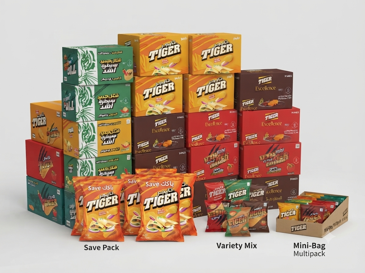 Karton Tiger Chips Paprika